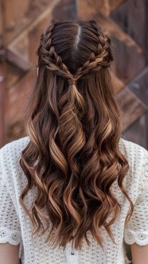 Half Up Hairstyle with Mini Braids