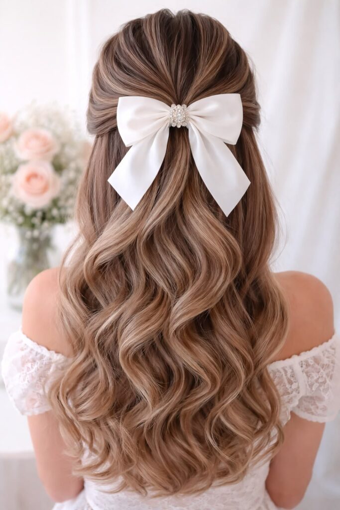 Half Up Bow Hairstyle