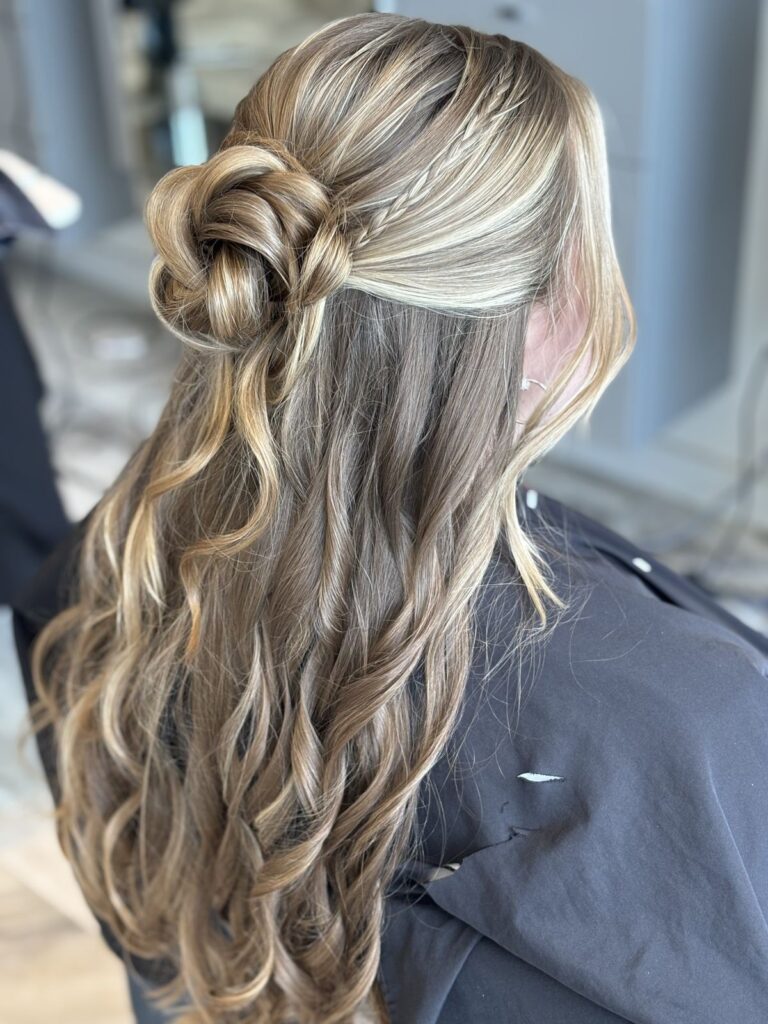 Half Up Messy Bun