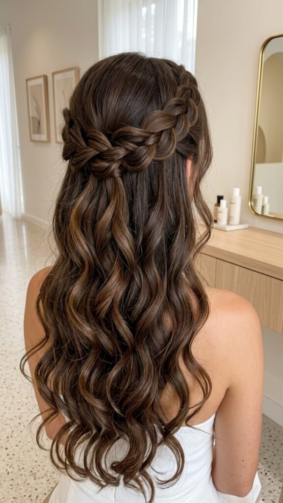 Romantic Half Up Curls