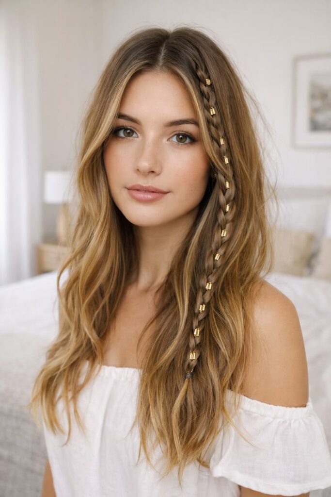 Tiny Accent Braids Hairstyles