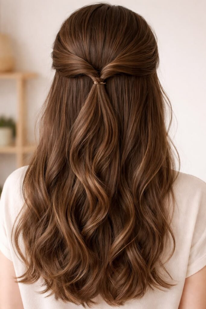 Voluminous Half-Up Hairstyle
