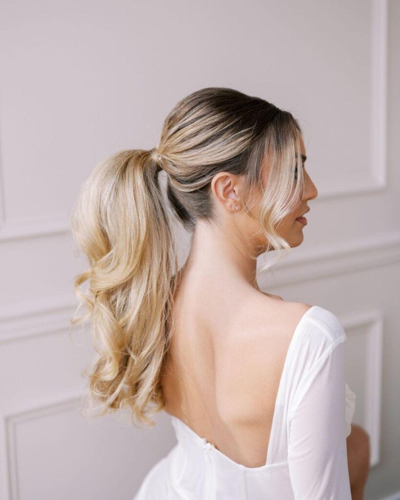 Romantic Curly Bridal Updo
