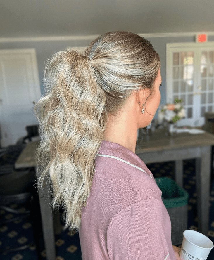 Elegant Waves Bridal Updo