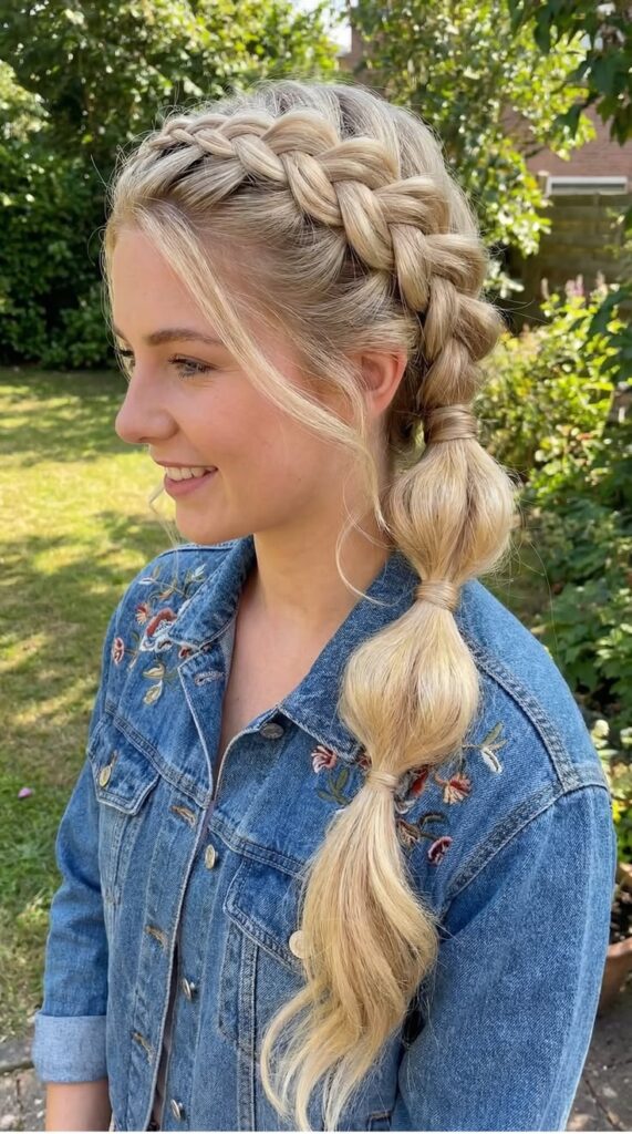 Bubble Braided Ponytail