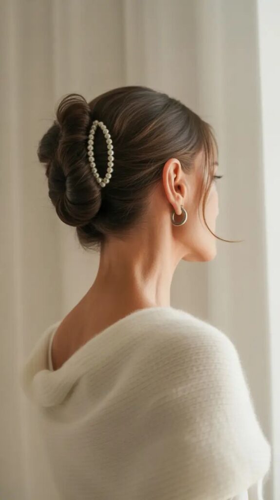 Twisted Back Hair with Clips