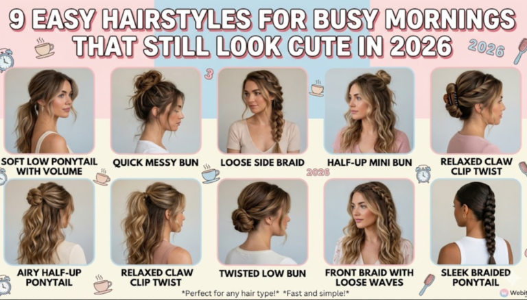 9 Easy Hairstyles for Busy Mornings That Still Look Cute in 2026