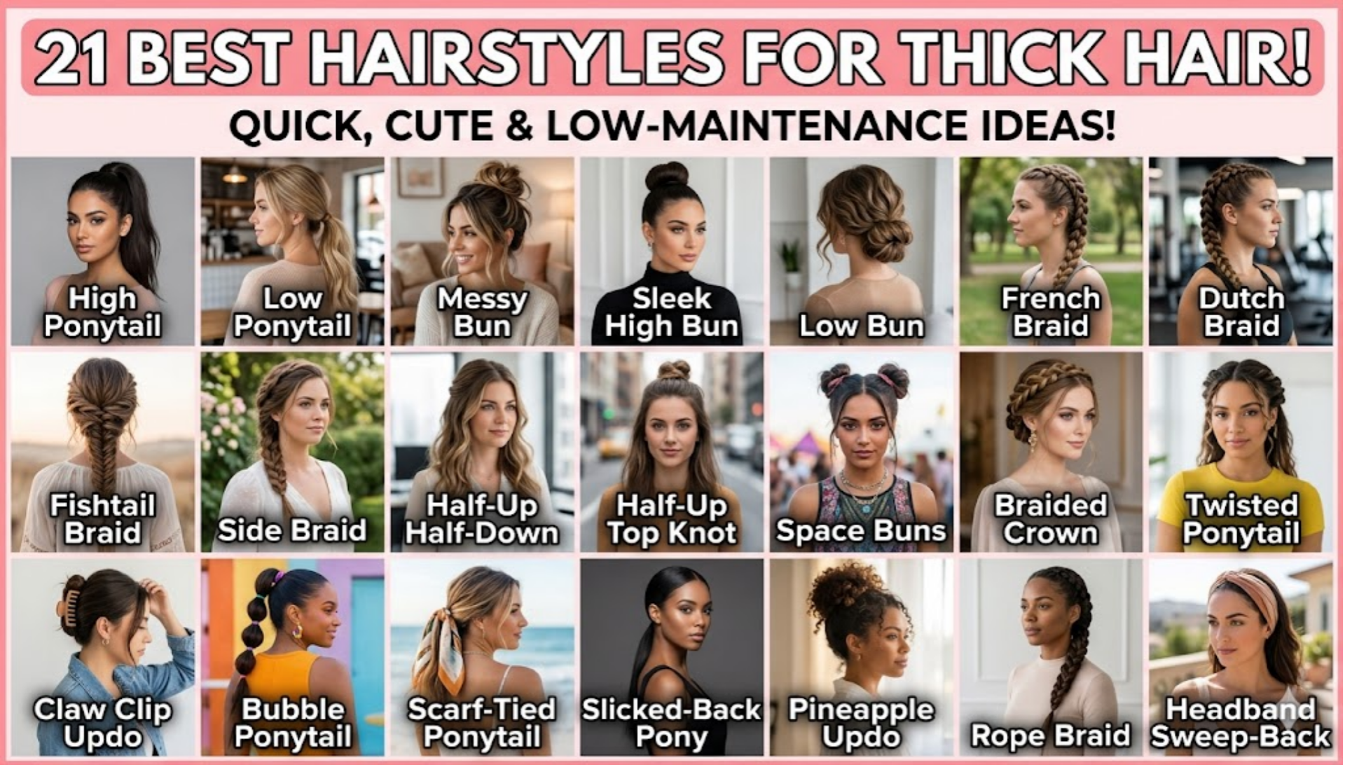 21 Hairstyles for Thick Hair Ideas