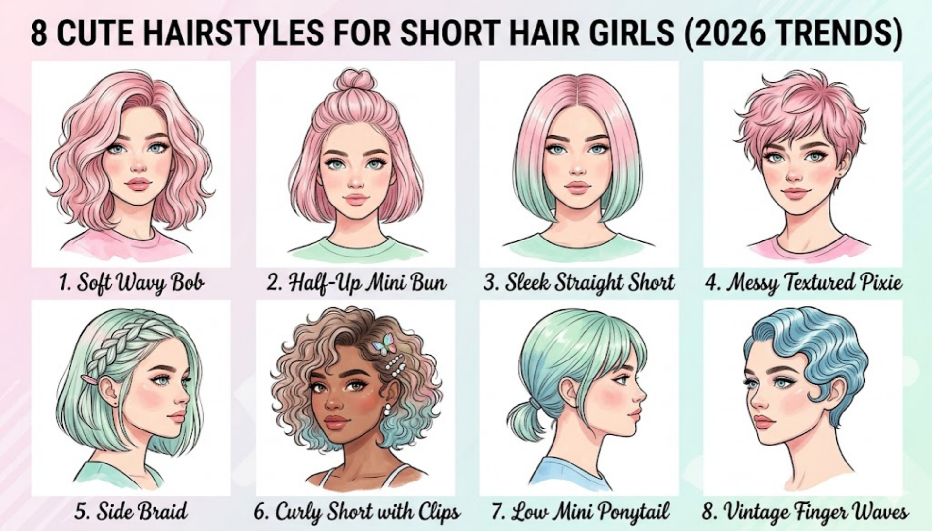 Cute Hairstyles for Short Hair Girls