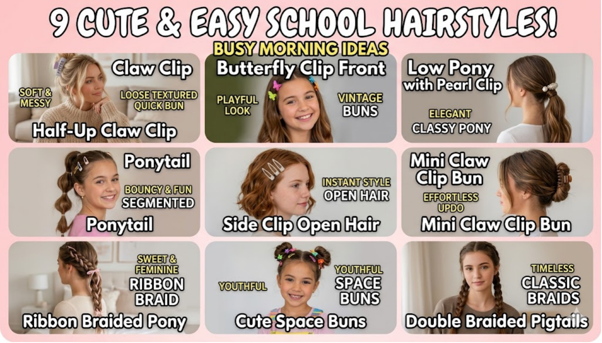 Best Hair Clips for School Hairstyles