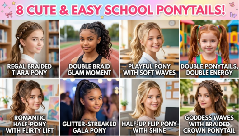 Easy Ponytail Hairstyles for School Girls