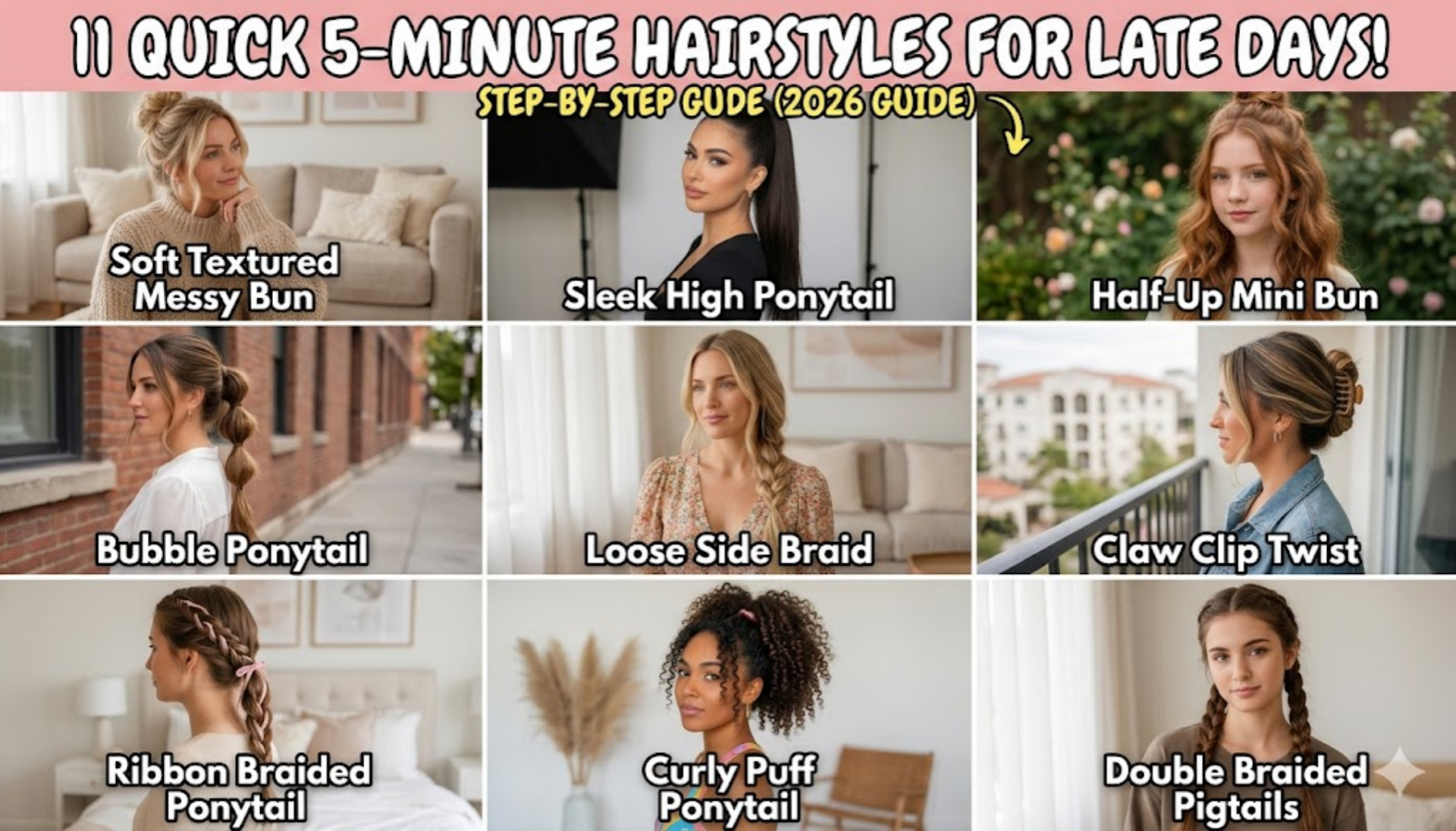 Quick 5 Minute Hairstyles