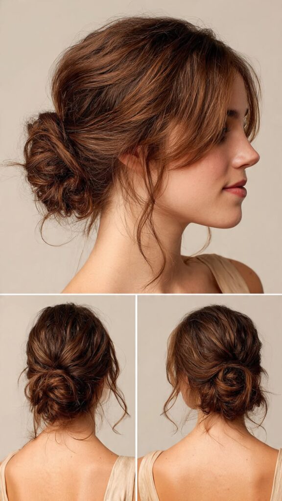 Textured Low Bun