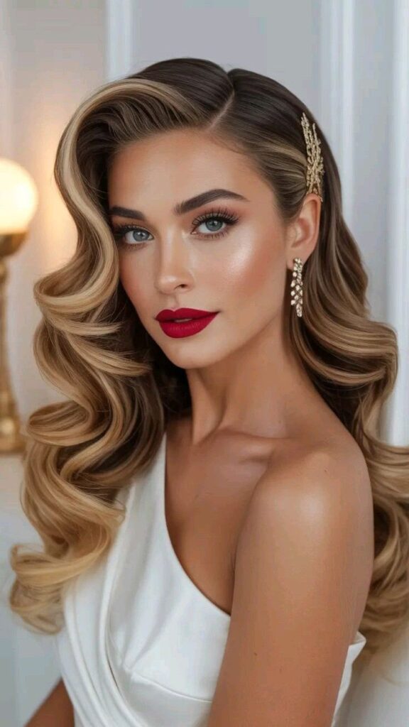 Side-Swept Hollywood Waves