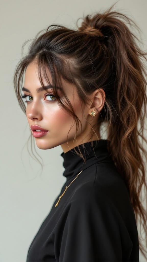 Messy Textured Ponytail