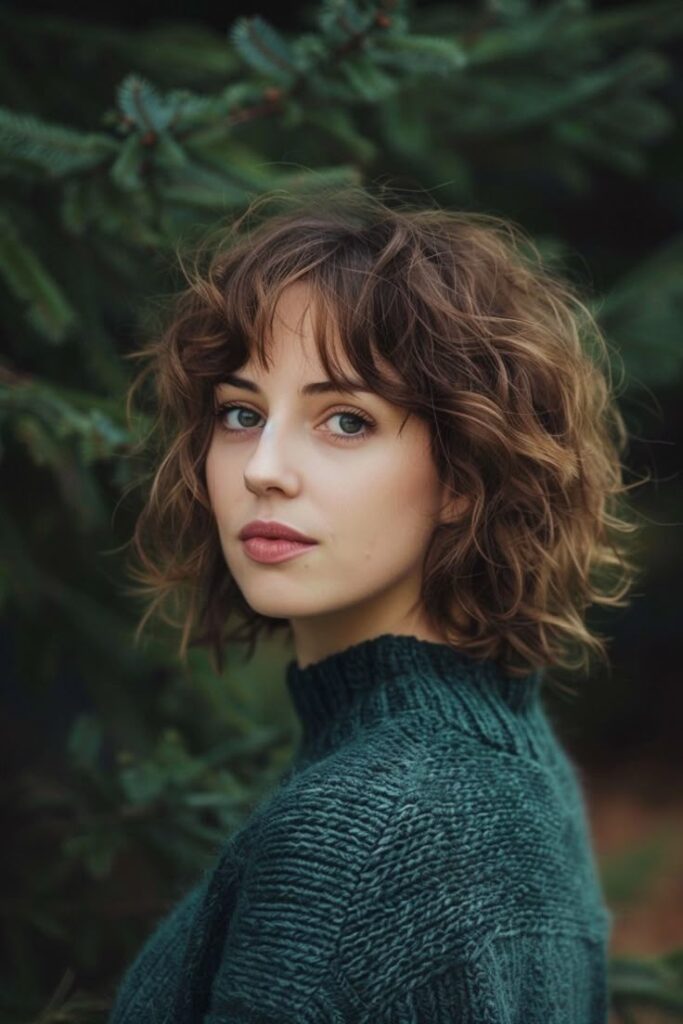 Curly Wolf Cut