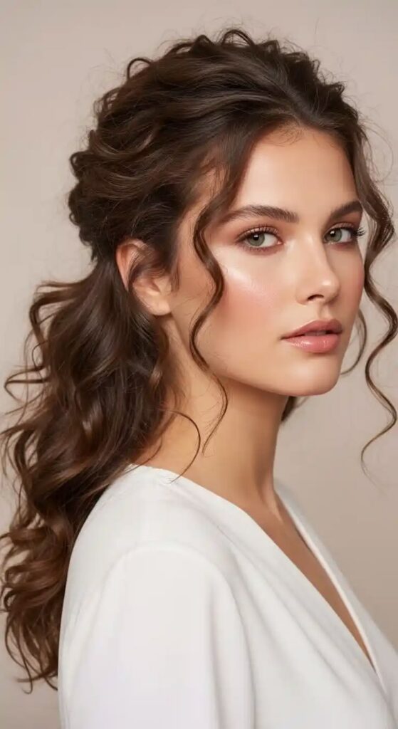 Side-Parted Natural Curls